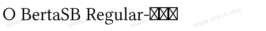 O BertaSB Regular字体转换
